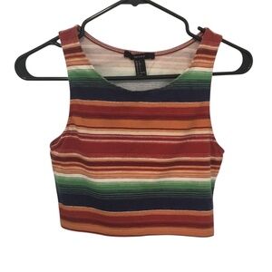 Striped Crop Top, Sleeveless